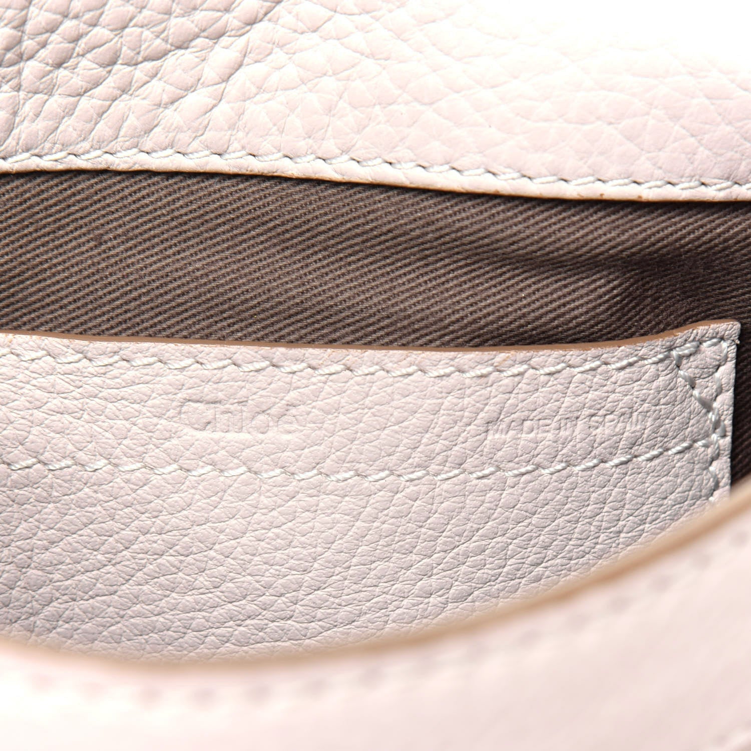 Chloe Calfskin Mini Marcie Round Crossbody Bag Abstract White 15 of 22
