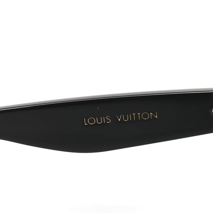 Louis Vuitton Acetate Nylon LV Script Square Sunglasses Z2970W  Black 6 of 8