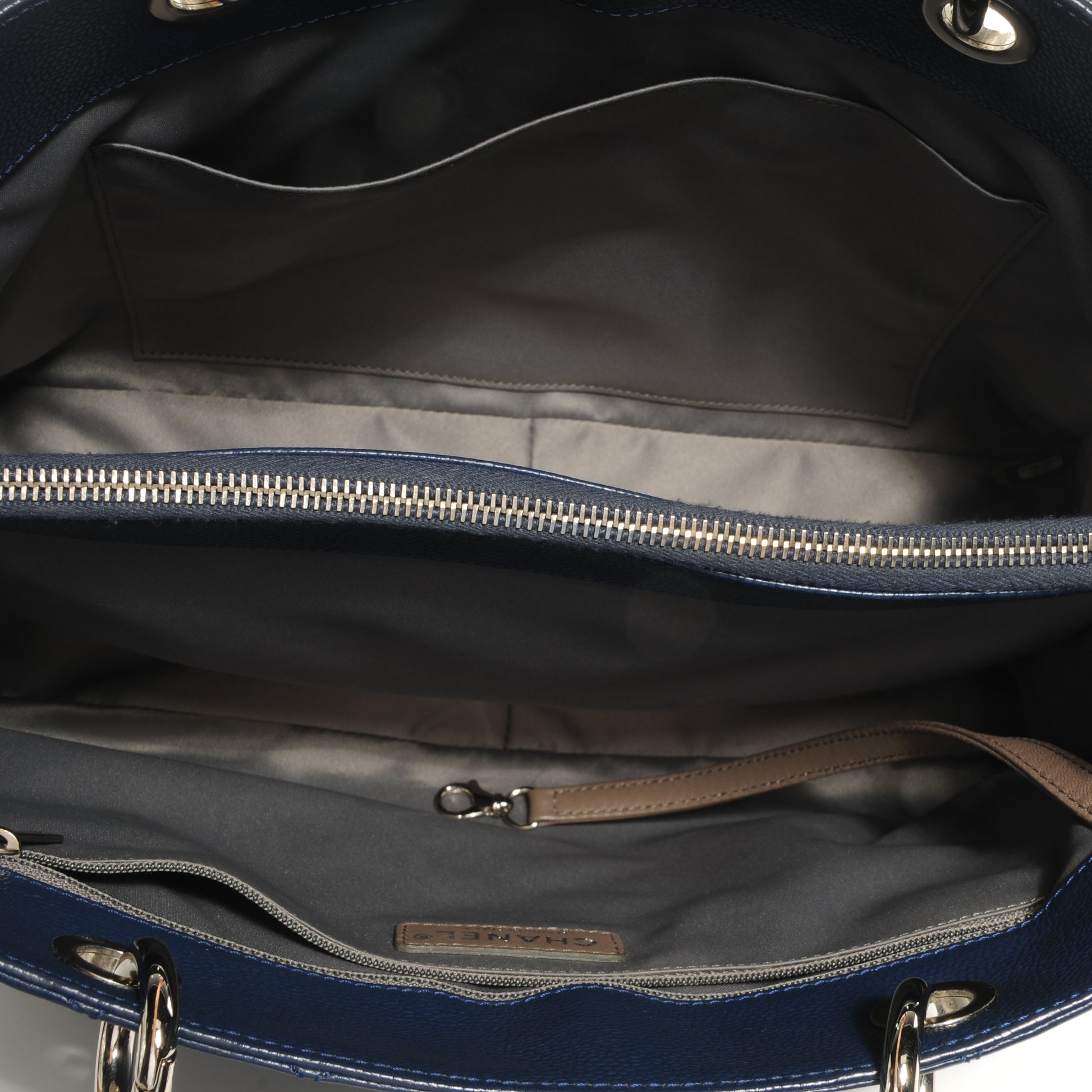 Chanel Caviar Grand Shopping Tote GST Navy 5 of 7
