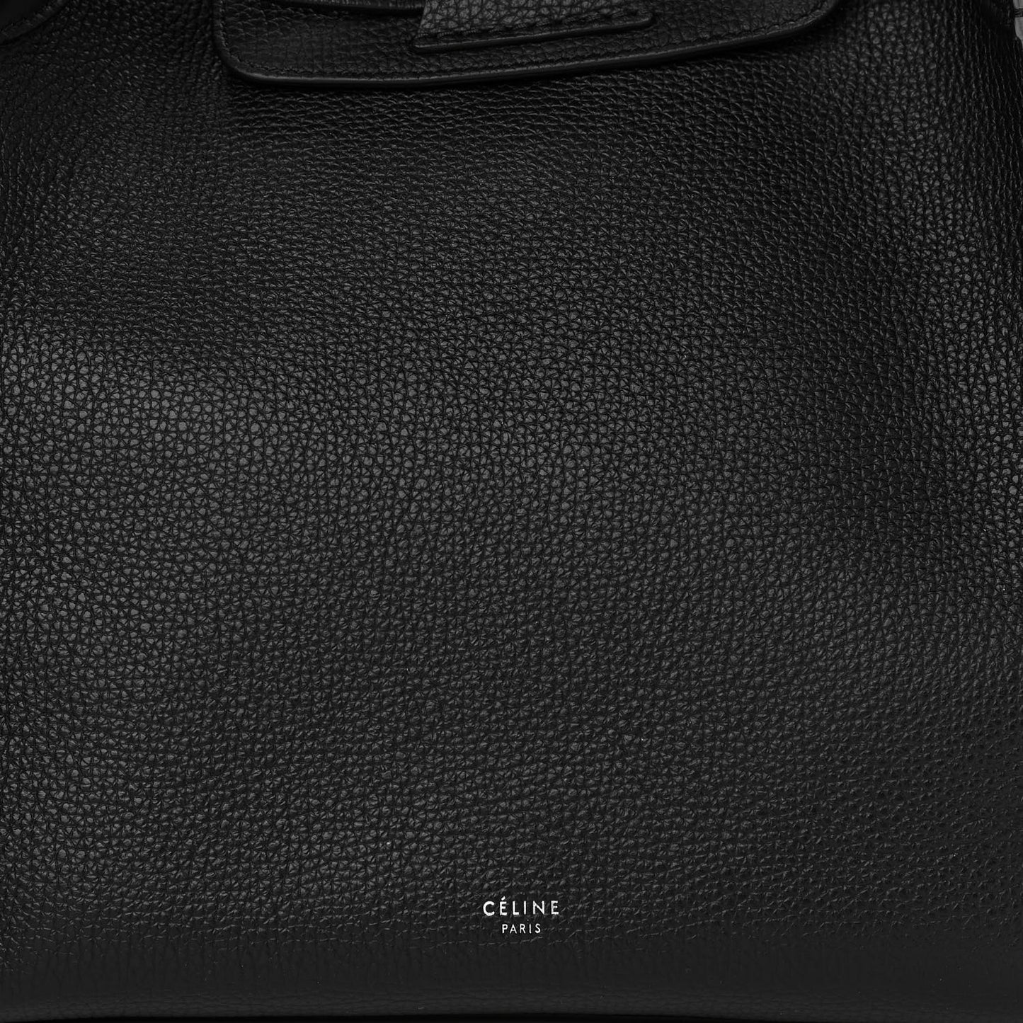 Supple Grained Calfskin Small Big Bag Black