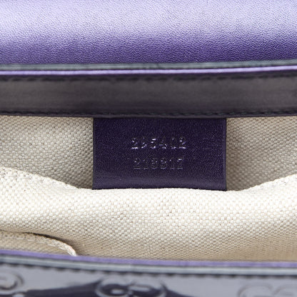 Gucci Shine Guccissima Medium Emily Chain Shoulder Bag Melanzana 8 of 12