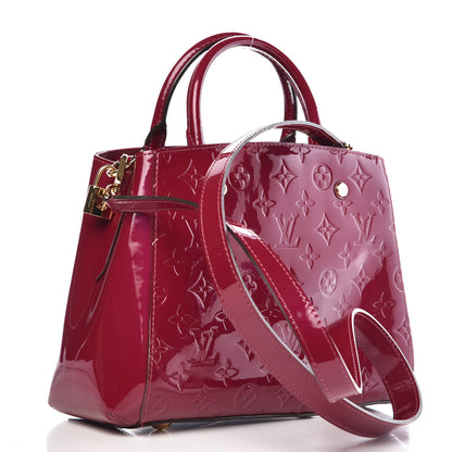 Louis Vuitton Vernis Montaigne BB Magenta 4 of 10