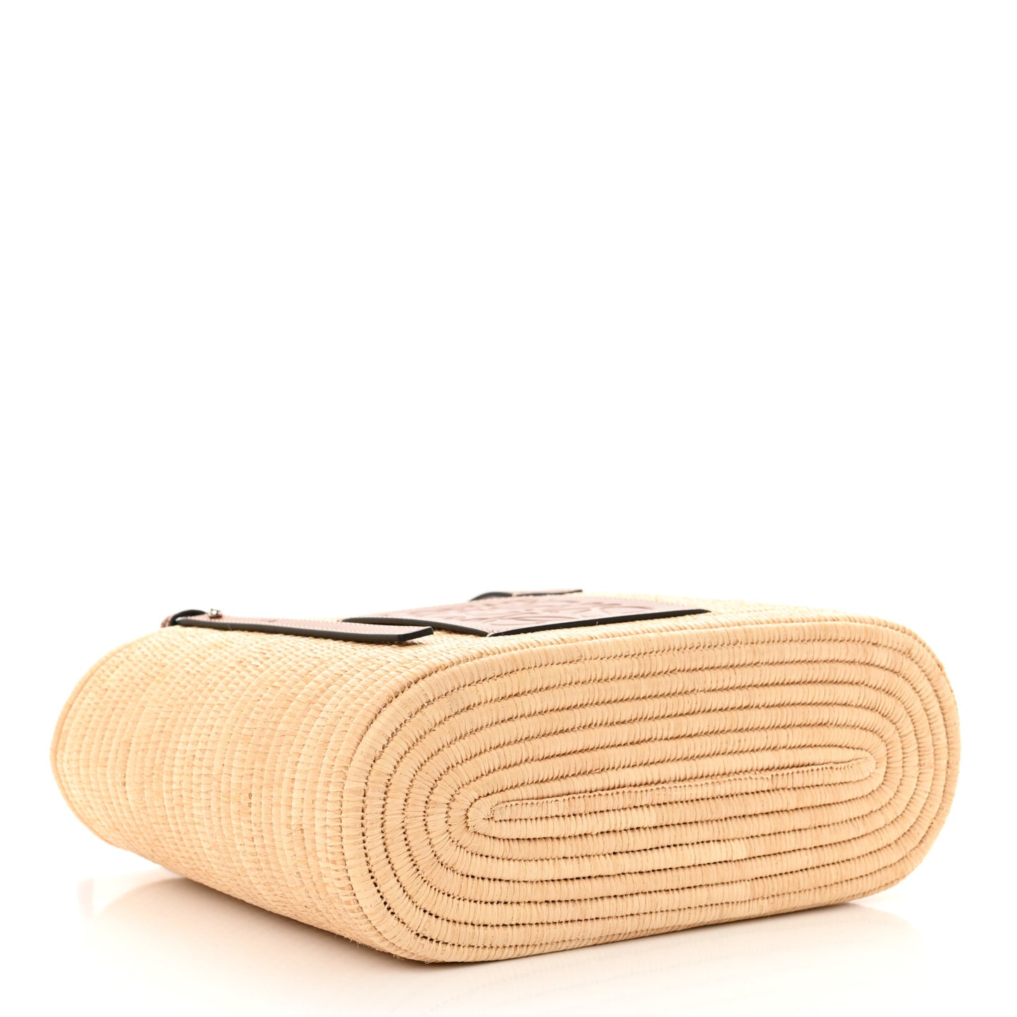 Raffia Small Square Basket Tote Bag Natural Tan
