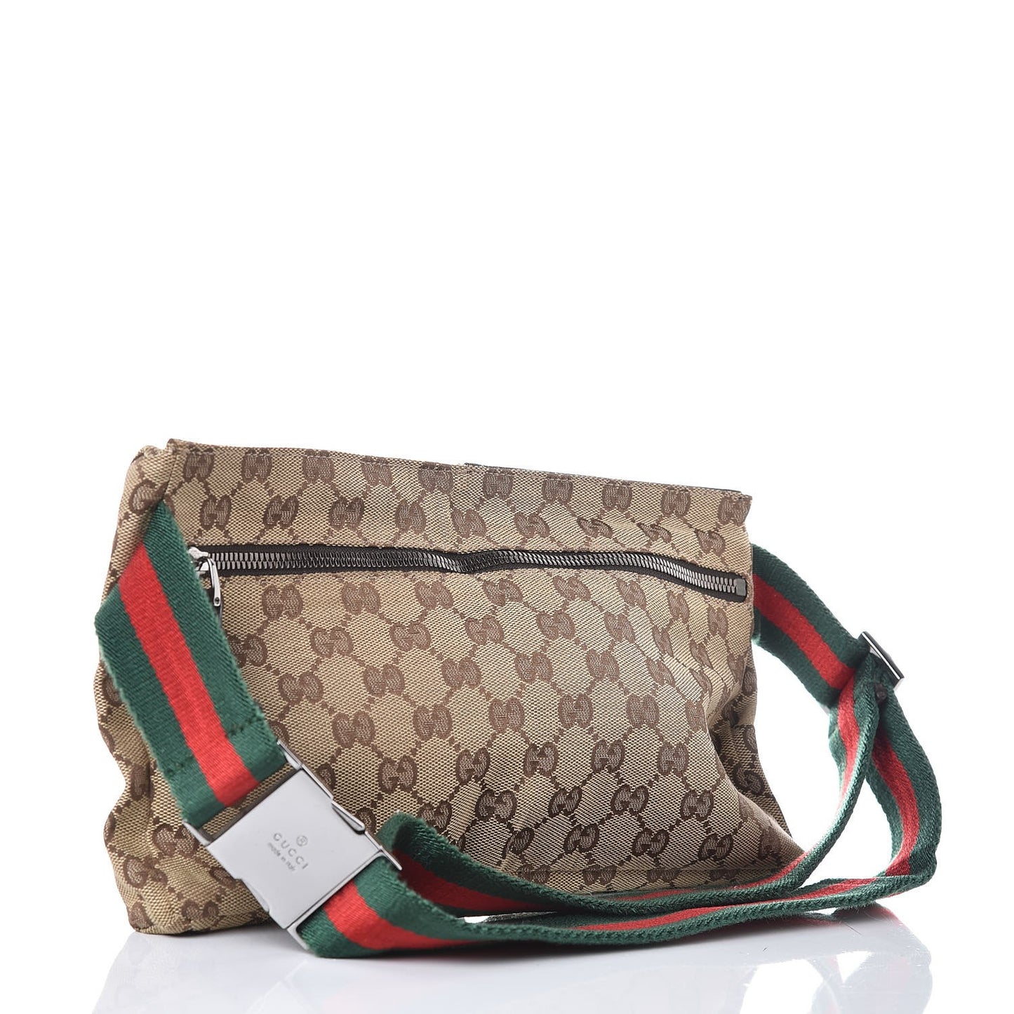 Monogram Web Belt Bag Dark Brown
