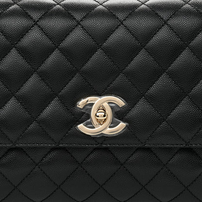 Chanel Caviar Quilted Small Coco Handle Flap Black 8 of 11