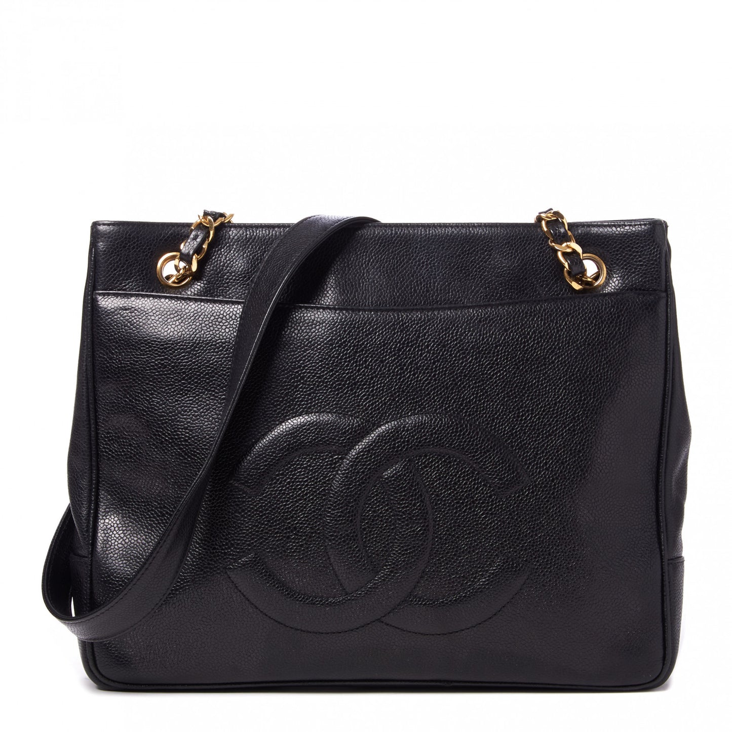 Caviar CC Shoulder Bag Black