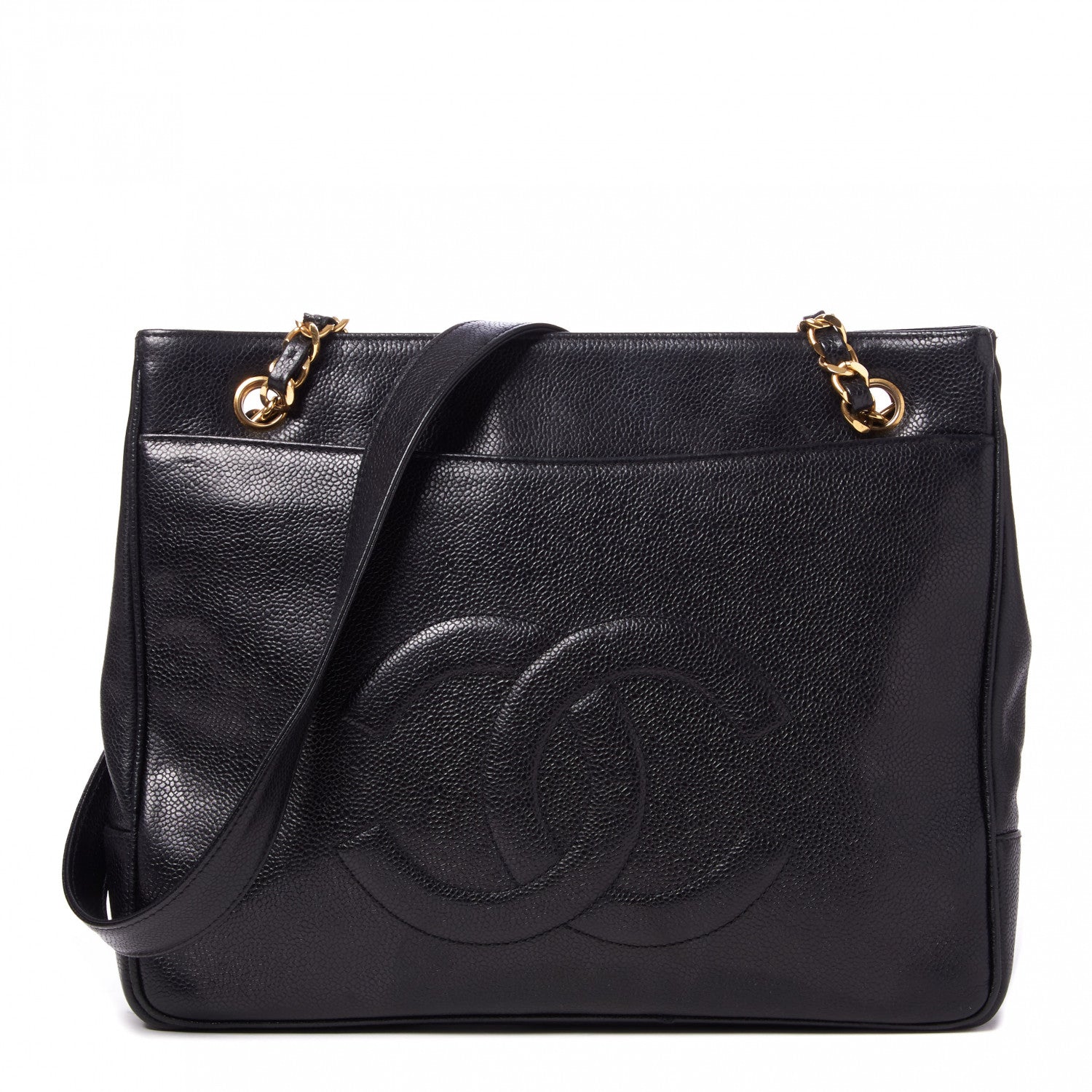 Chanel Caviar CC Shoulder Bag Black 1 of 8