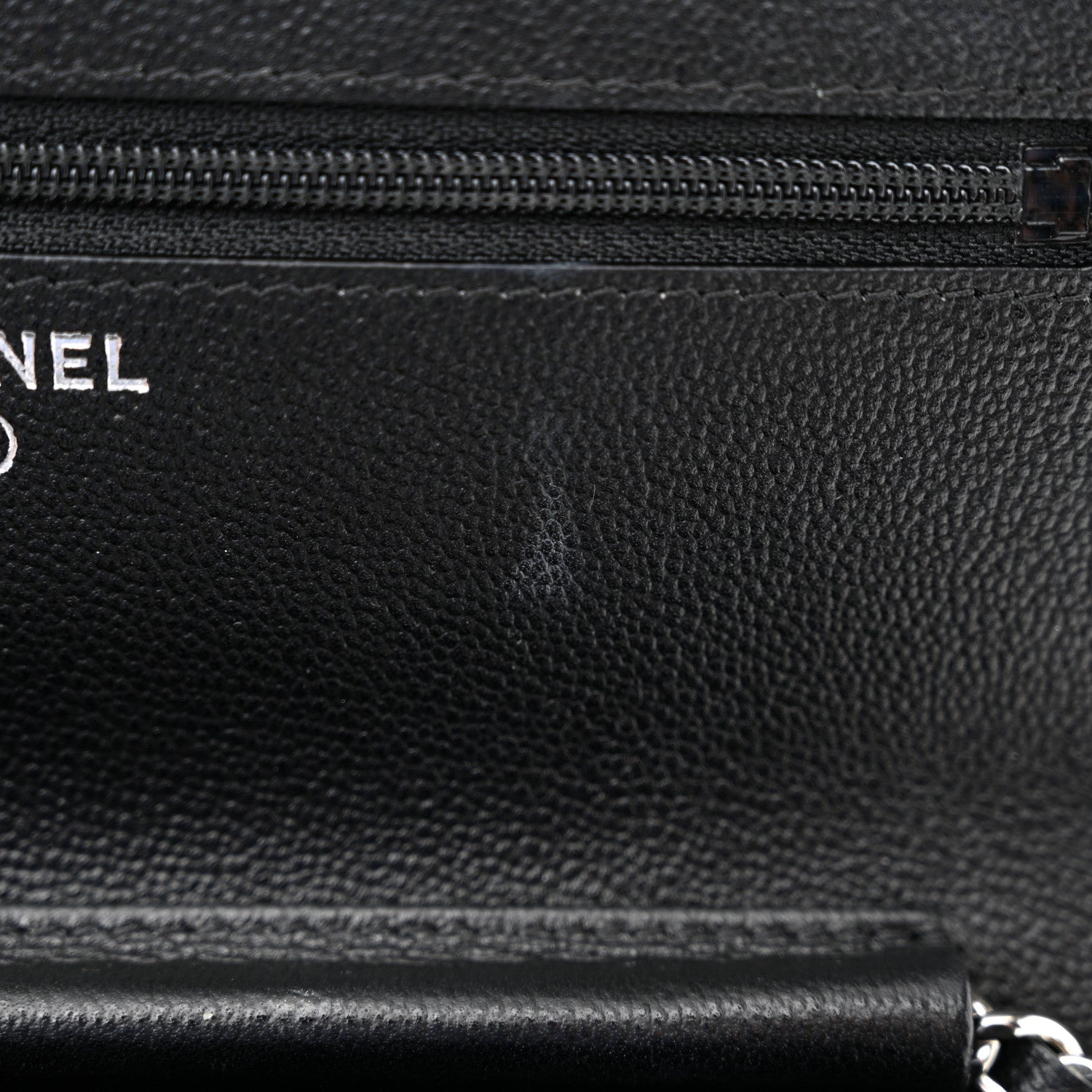 Chanel Grained Calfskin Quilted CC Box Wallet On Chain WOC Black 12 of 12
