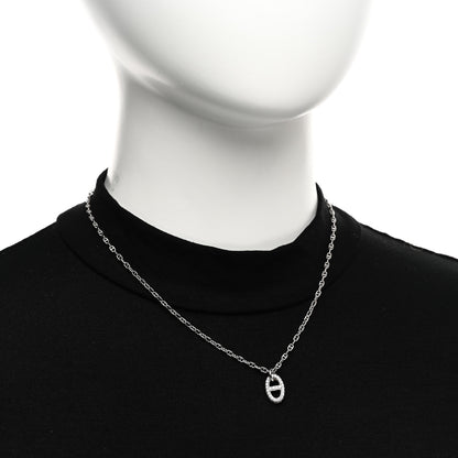 Hermes 18K White Gold Diamond New Farandole Pendant Necklace 2 of 5