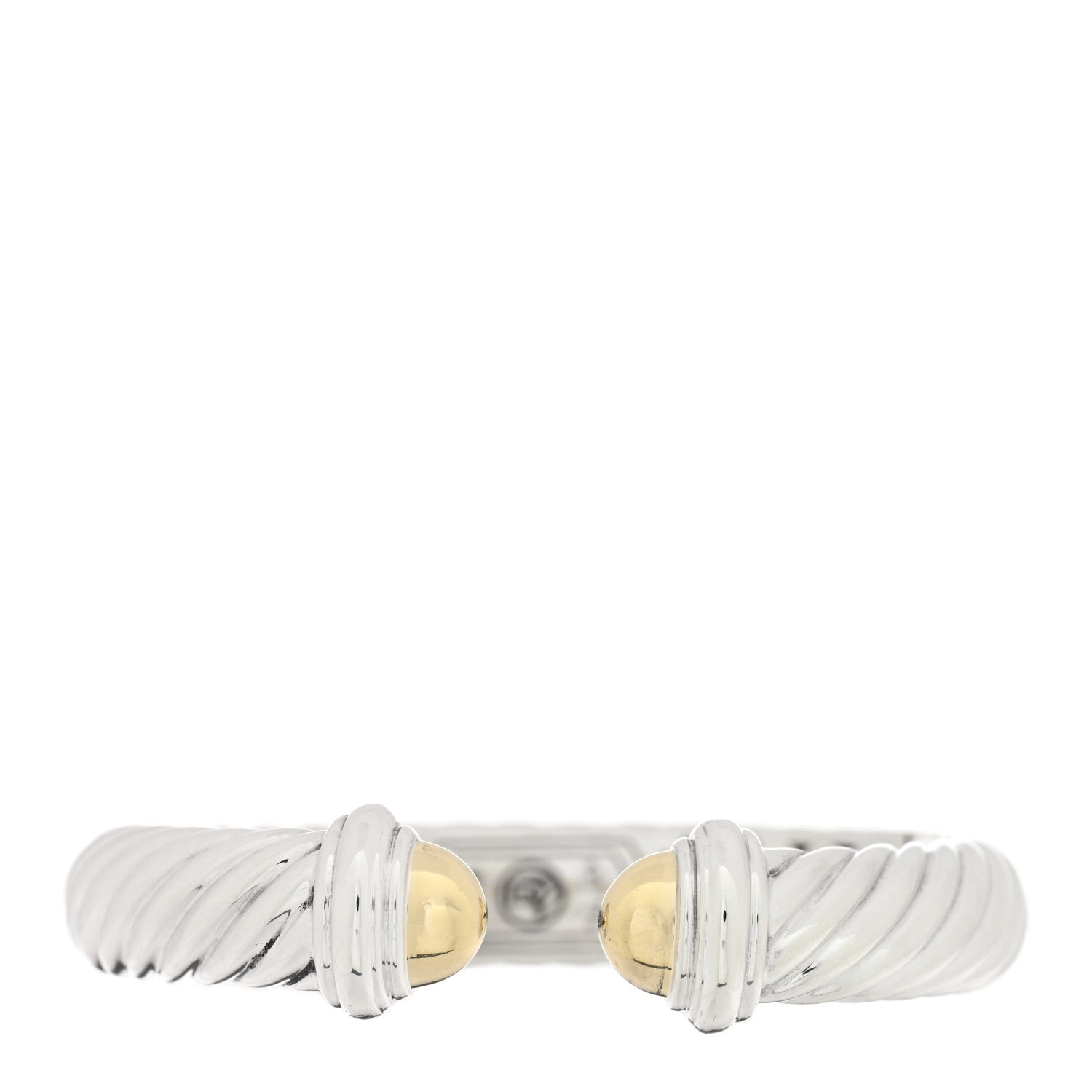 David Yurman Sterling Silver 18K Yellow Gold 10mm Waverly Bracelet 1 of 3