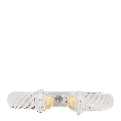 David Yurman Sterling Silver 18K Yellow Gold 10mm Waverly Bracelet 1 of 3
