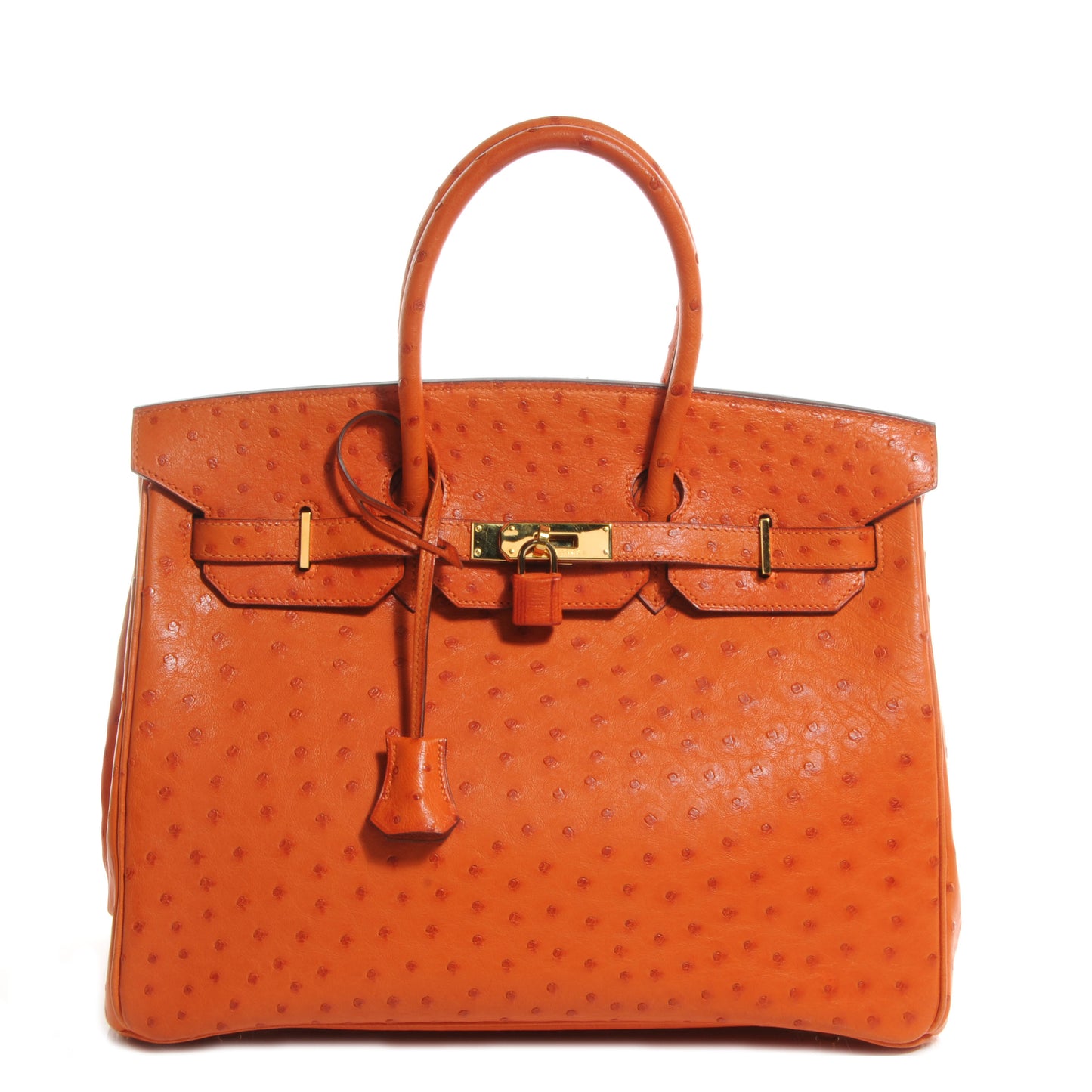 Ostrich Birkin 35 Orange