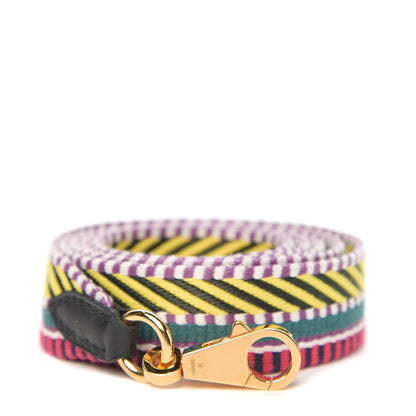 Hermes Toile Swift 25mm Sangle Cavale Shoulder Strap Multicolor Black 1 of 3