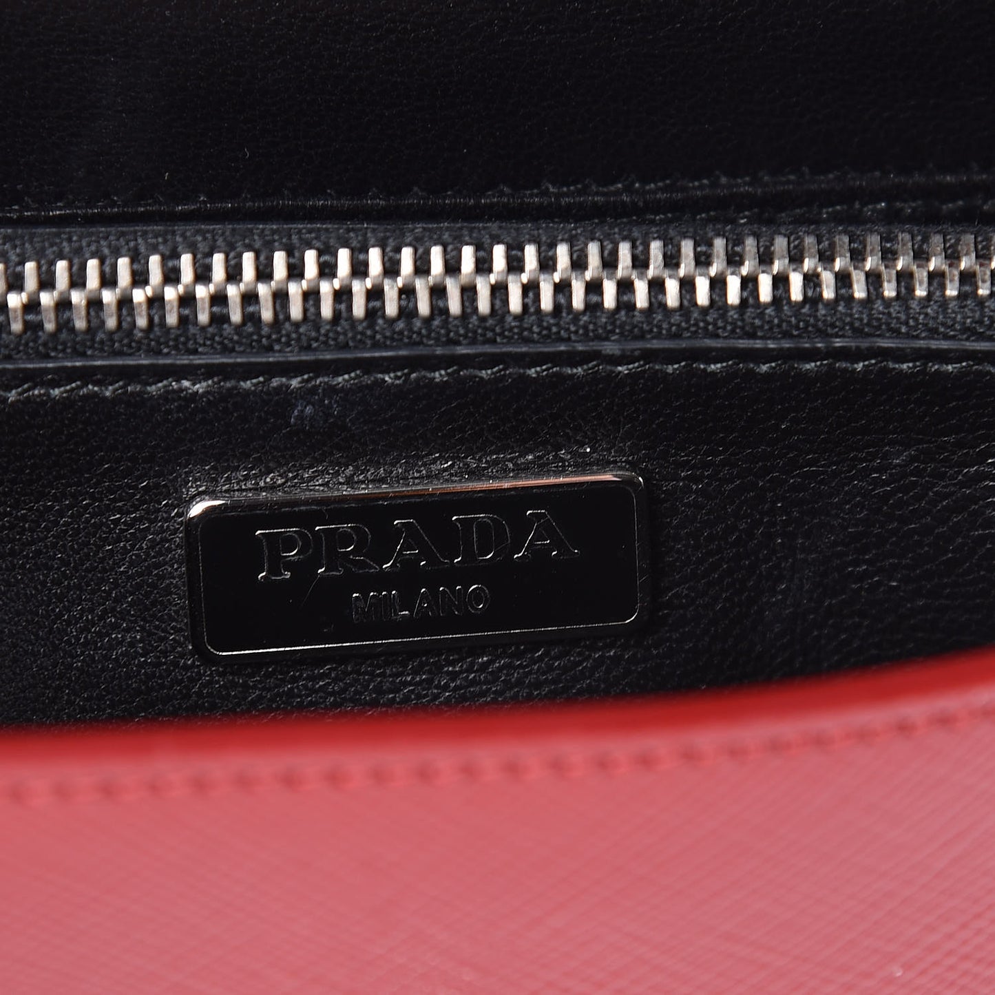 Saffiano Vernice Wallet with Strap Rosso