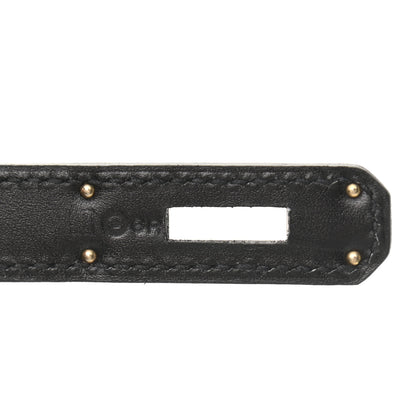 Hermes Matte Alligator Taurillon Clemence Box Kelly Retourne 32 Black 6 of 10