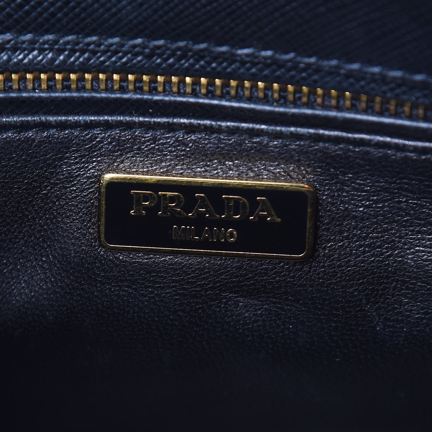 Saffiano Mini Double Zip Tote Black