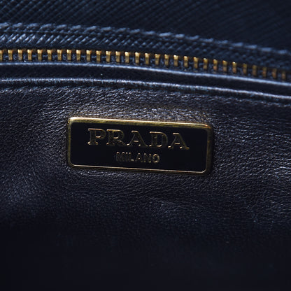 Prada Saffiano Mini Double Zip Tote Black 6 of 9