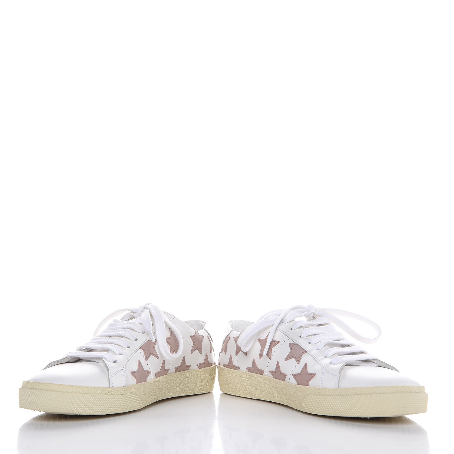 Saint Laurent Nappa Star Court Sneakers 37 Off White Rose 6 of 10