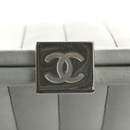 Chanel Lambskin Vertical Quilted Mademoiselle Clutch Light Green 8 of 12