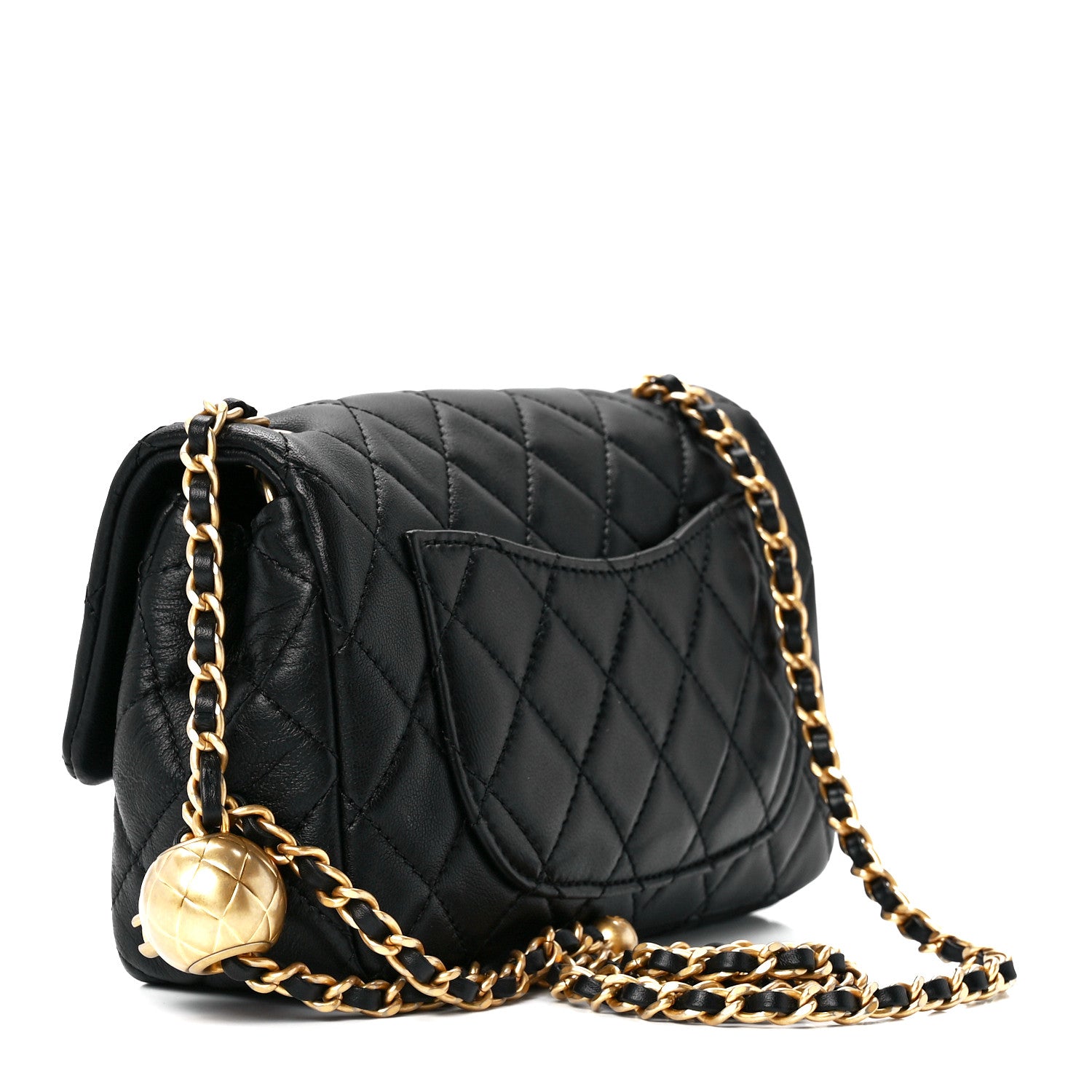 Chanel Lambskin Quilted Mini Rectangular Pearl Crush Flap Black 3 of 12