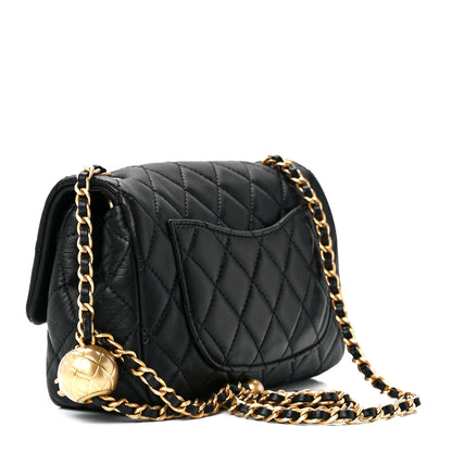 Chanel Lambskin Quilted Mini Rectangular Pearl Crush Flap Black 3 of 12