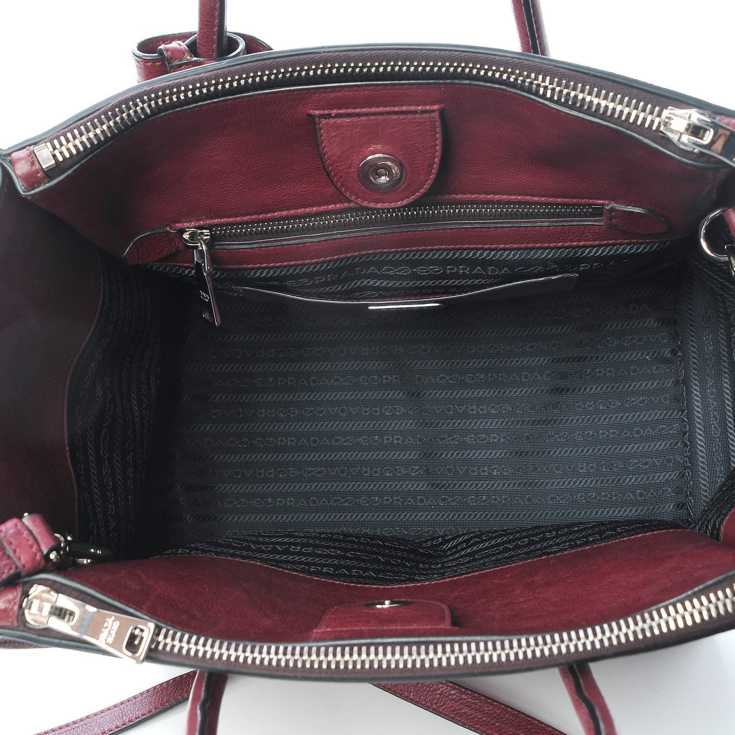 Glace Calf Twin Pocket Tote Ametista