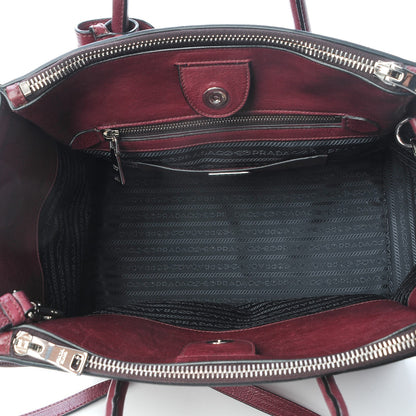 Prada Glace Calf Twin Pocket Tote Ametista 6 of 9