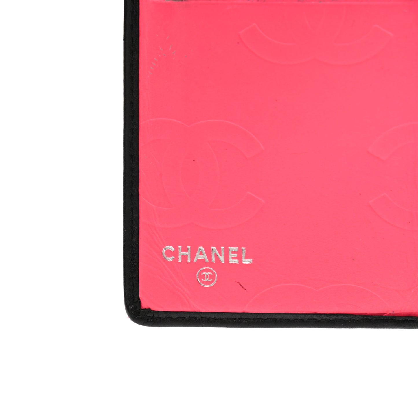 Calfskin Quilted Cambon Yen Wallet Black