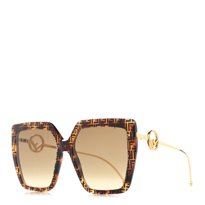 Fendi Acetate Metal F is Fendi FF Butterfly Sunglasses FF 0410/S Havana 1 of 7
