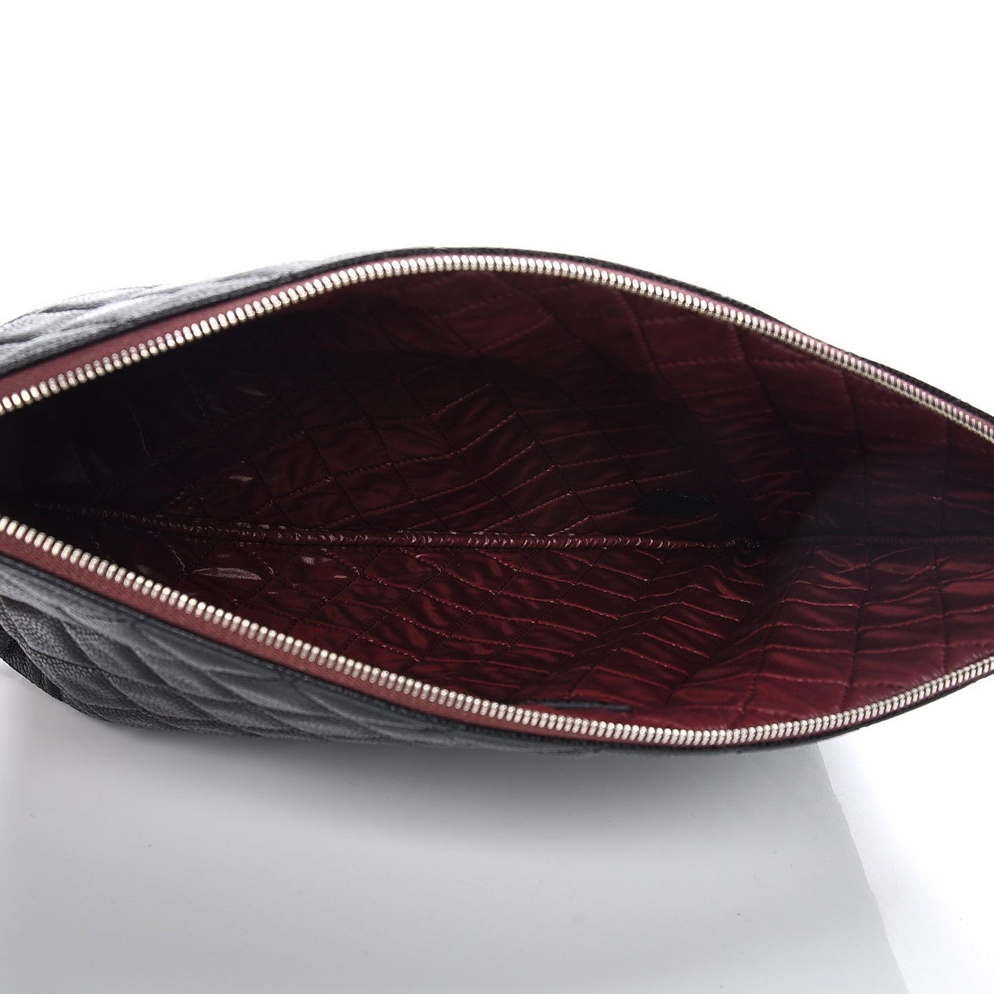 Caviar Quilted Large Cosmetic Case Black