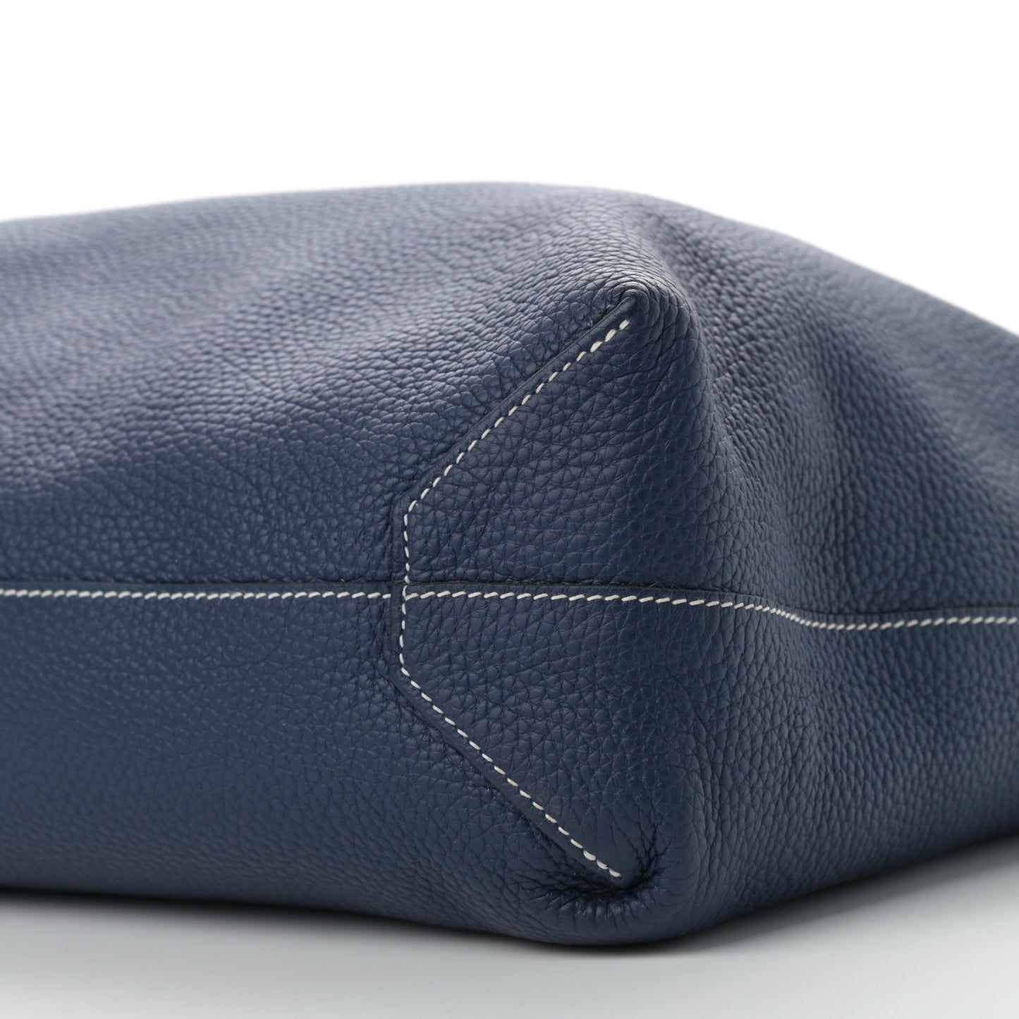 Taurillon Clemence Double Sens 36 Reversible Tote Bleu Sapphire Izmir