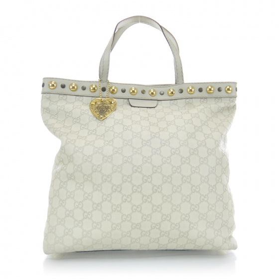 Guccissima Babouska Vertical Tote White