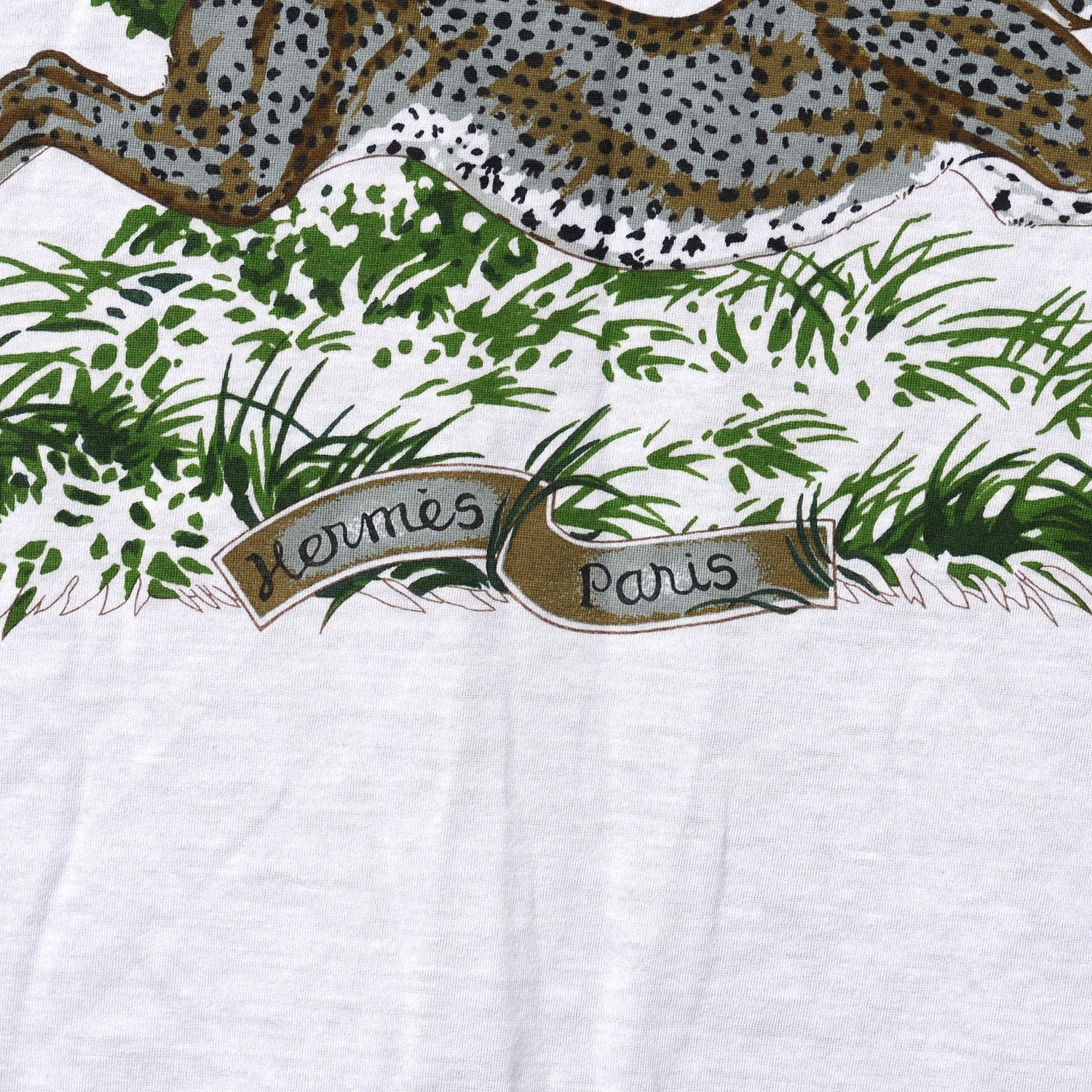 Hermes Cotton Guepards T-Shirt Scarf Blanc 4 of 7