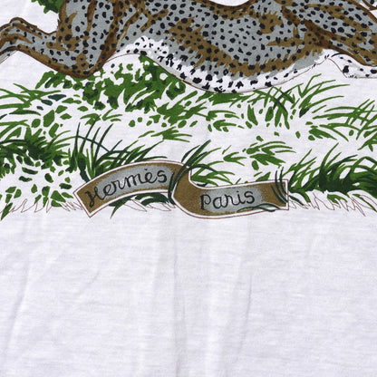 Hermes Cotton Guepards T-Shirt Scarf Blanc 4 of 7