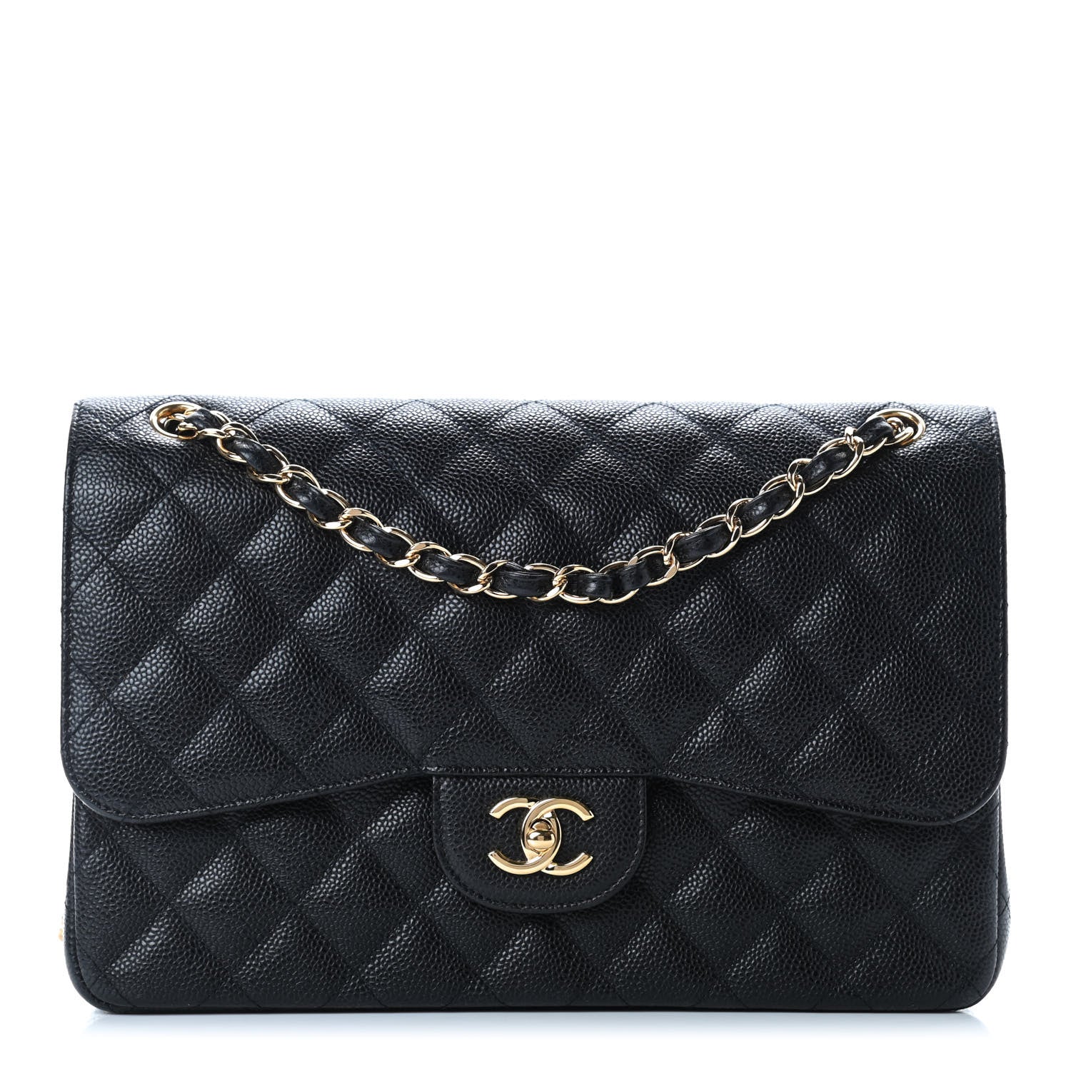 Chanel Caviar Quilted Jumbo Double Flap Black 1 of 9
