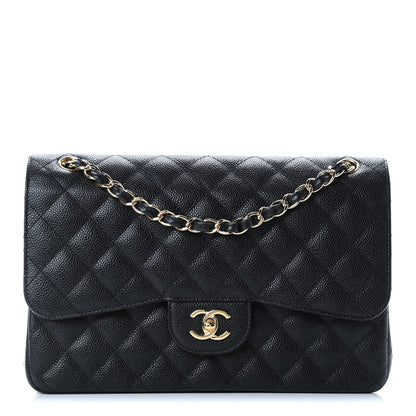 Chanel Caviar Quilted Jumbo Double Flap Black 1 of 9