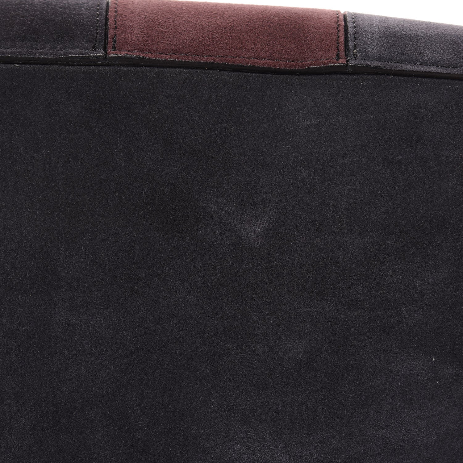 Burberry Suede Striped Large Orchard Bowling Bag Black Currant Plum 13 of 15