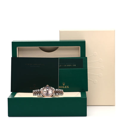 Rolex Stainless Steel 18K Everose Gold Diamond 28mm Oyster Perpetual Datejust Watch Sundust 279171 5 of 5