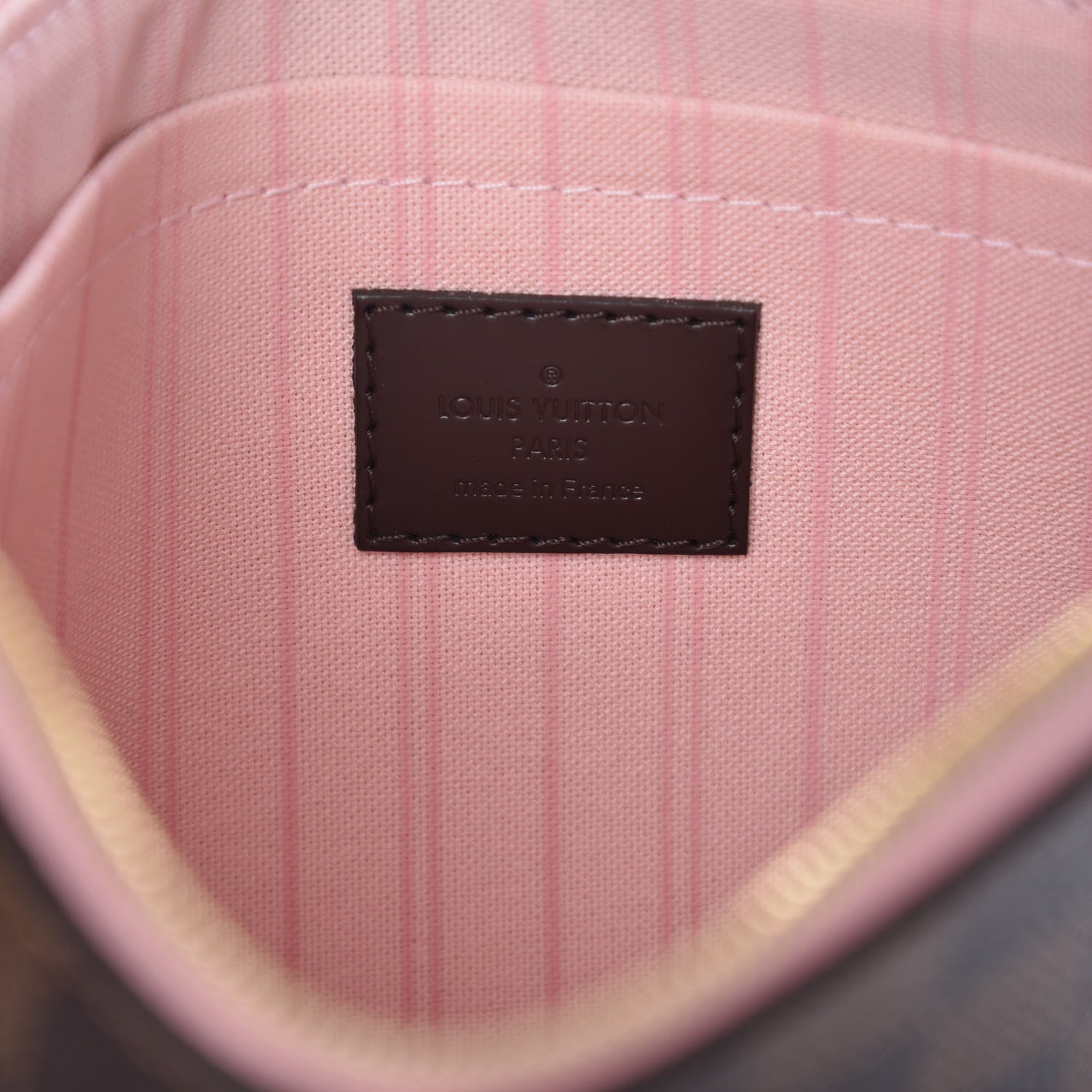 Louis Vuitton Damier Ebene Neverfull MM GM Pochette Rose Ballerine 6 of 7