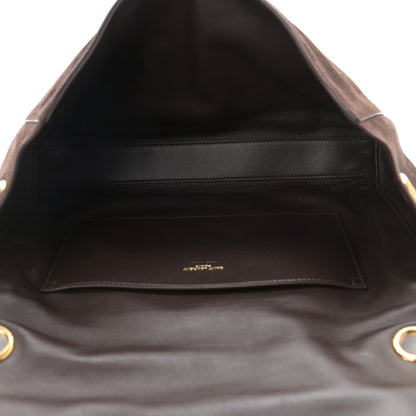 Saint Laurent Smooth Calfskin Suede Medium Reversible Monogram Kate Satchel Military Brown 13 of 15