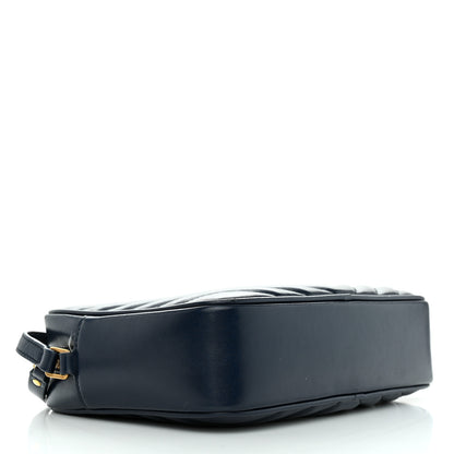 Saint Laurent Calfskin Matelasse Monogram Lou Camera Bag Navy 4 of 12