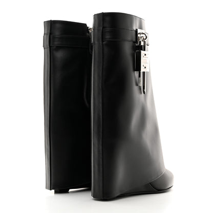 Givenchy Calfskin Shark Lock Ankle Boots 39 Black 4 of 8