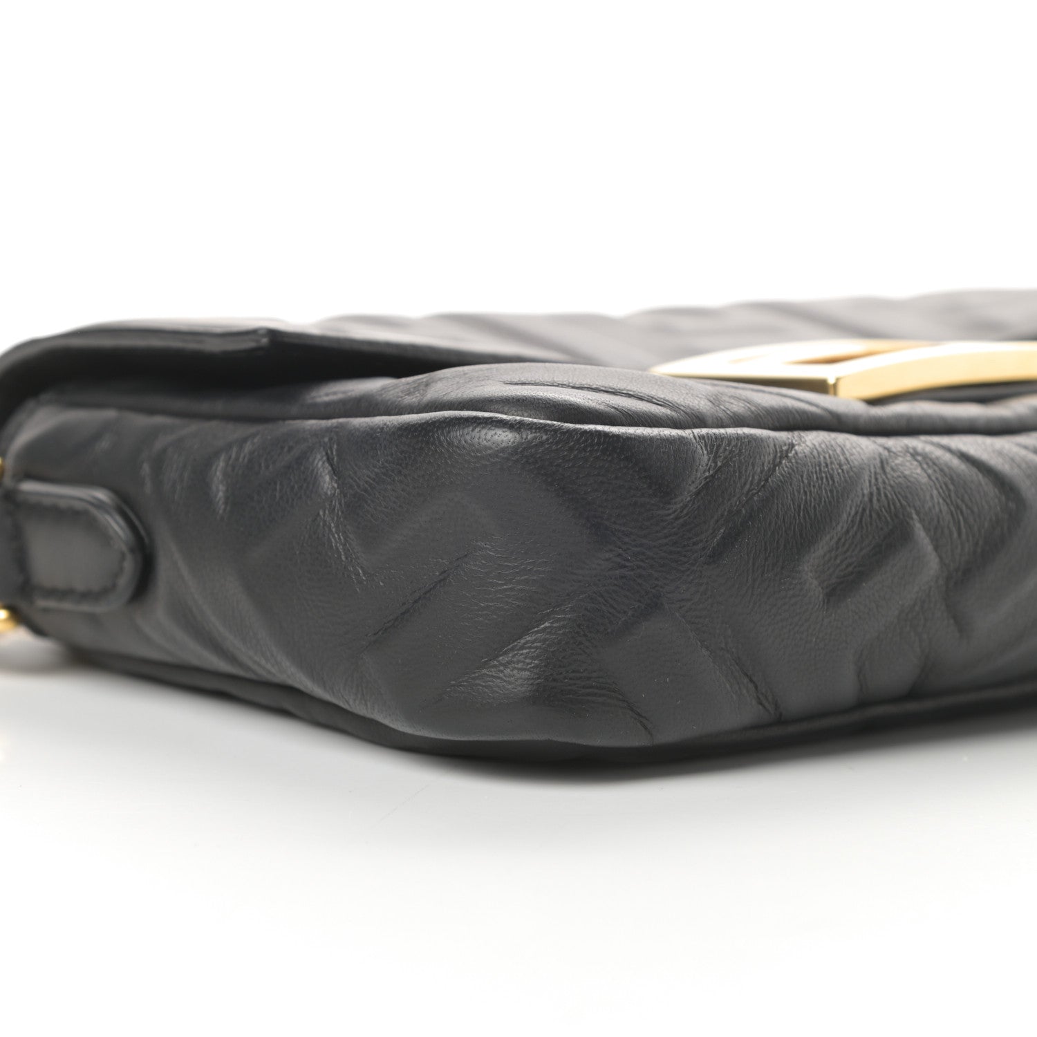Fendi Nappa FF 1974 Embossed Mini Baguette Black 10 of 12