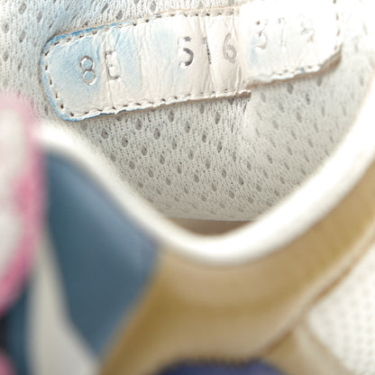 Fendi Mesh Vitello Granite Bird of Paradise FFast Patchwork Sneakers 37.5 White Multi Pavone Lollypop 10 of 11