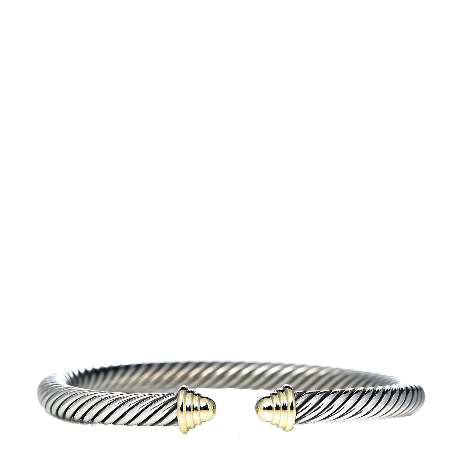 Sterling Silver 14K Yellow Gold 5mm Cable Classics Bracelet