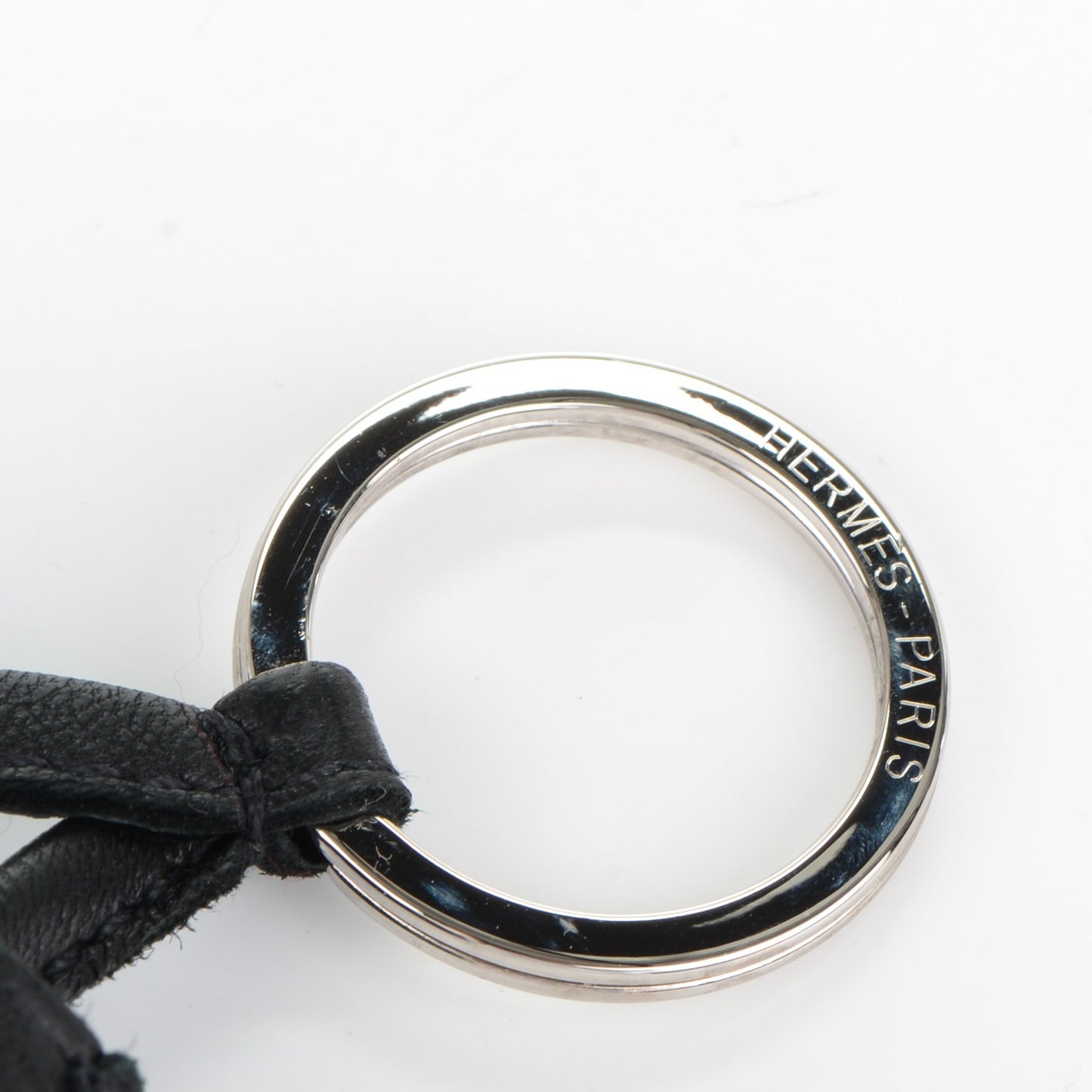 Lambskin Carmen Uno-Dos Key Holder Black Bleu Electrique