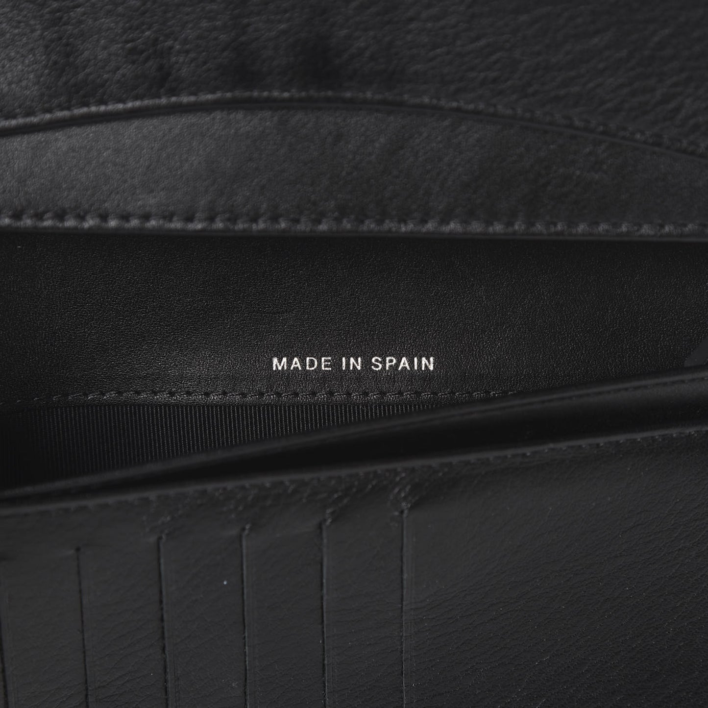 Patent Calfskin Quilted Yen Wallet Black