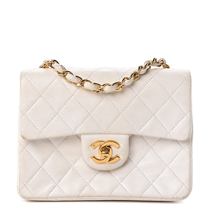 Chanel Lambskin Quilted Mini Square Flap White 1 of 18