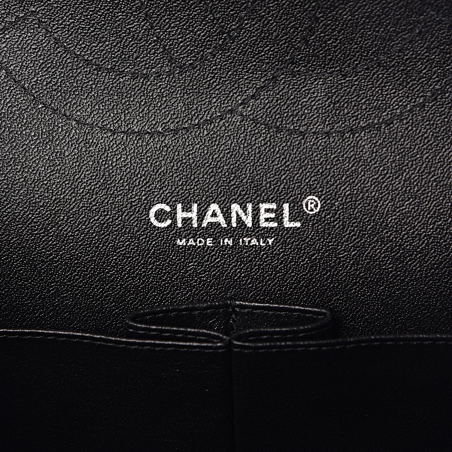 Lambskin Quilted Jumbo Double Flap Black