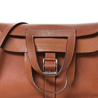 Hermes Taurillon Clemence Halzan 31 Gold 8 of 14